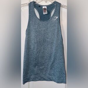 Gymshark like New Womens Dry Compression Blue Racerback